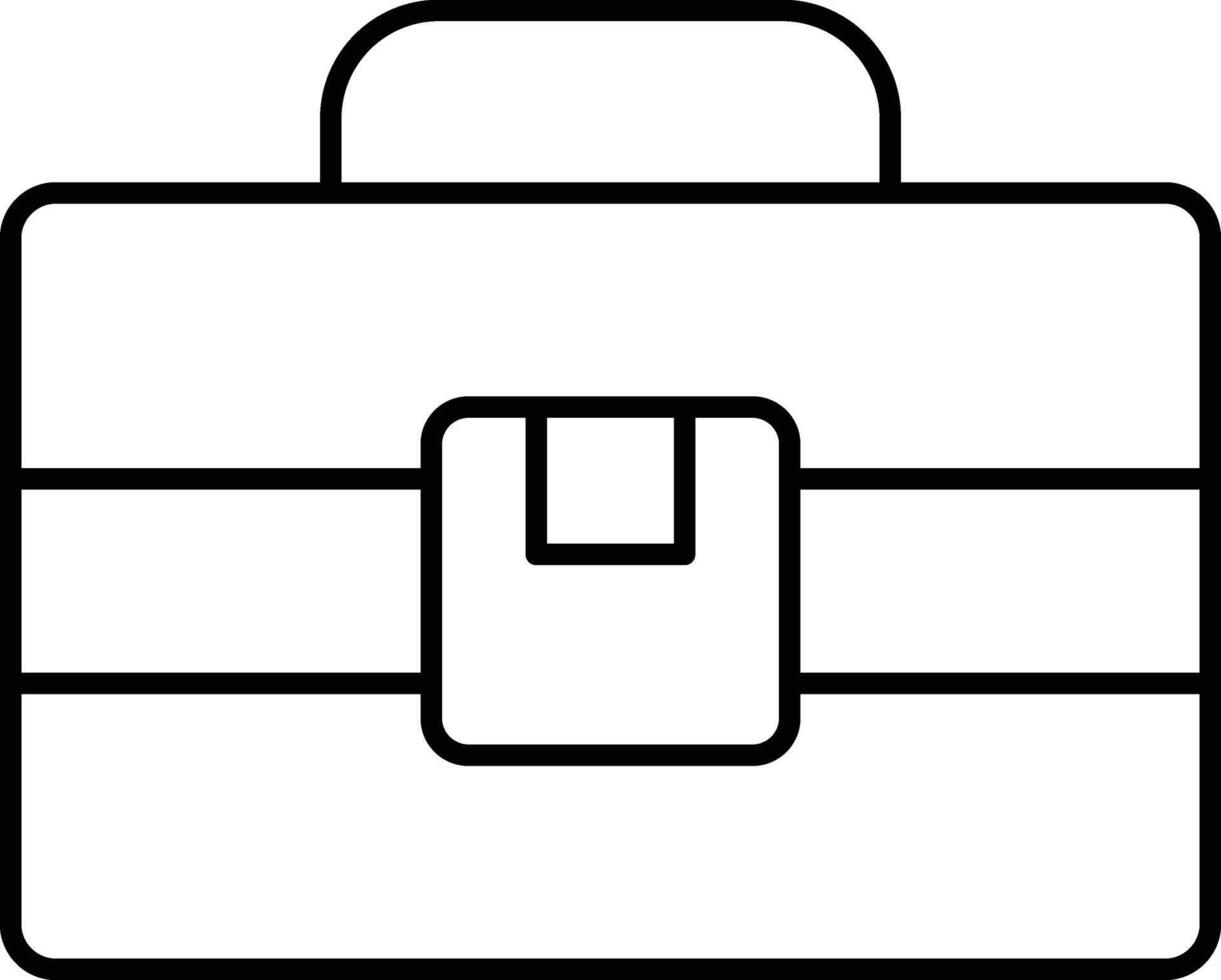 Fishing Tackle Box Line Icon Design vector