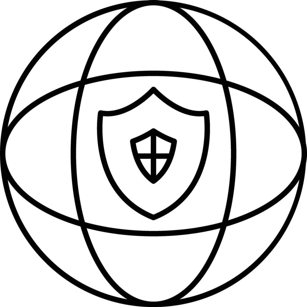 Secure Network Line Icon Design vector