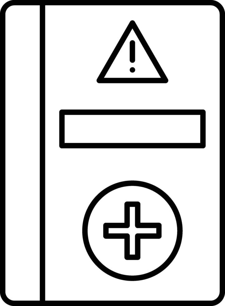 Emergency Survival Manual Line Icon Design vector