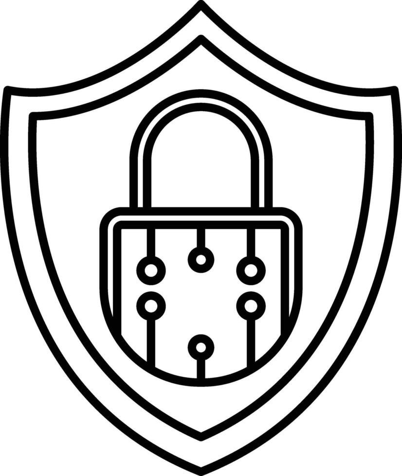 Secure Connection Line Icon Design vector