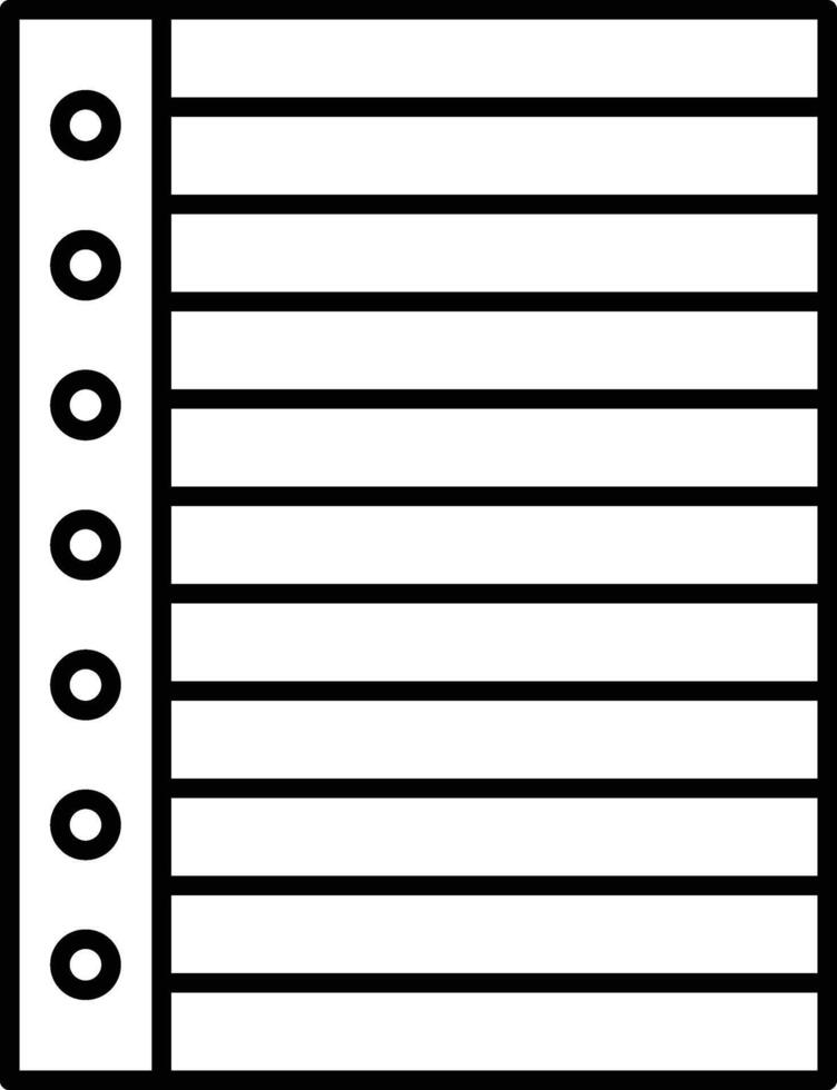 Notepad with Lines Line Icon Design vector