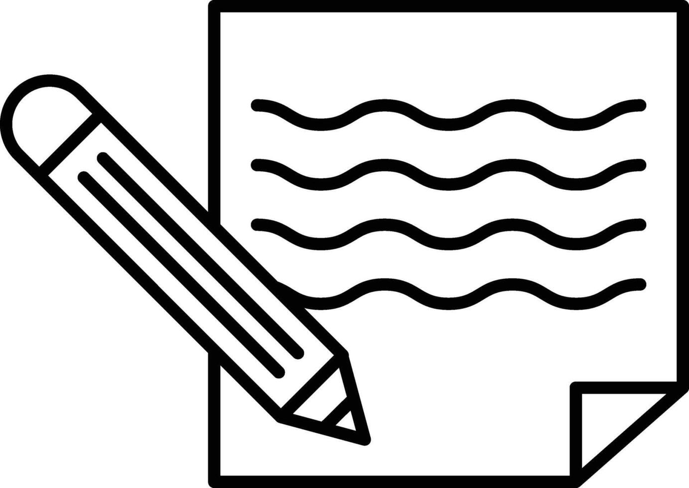 Draft Note Line Icon Design vector