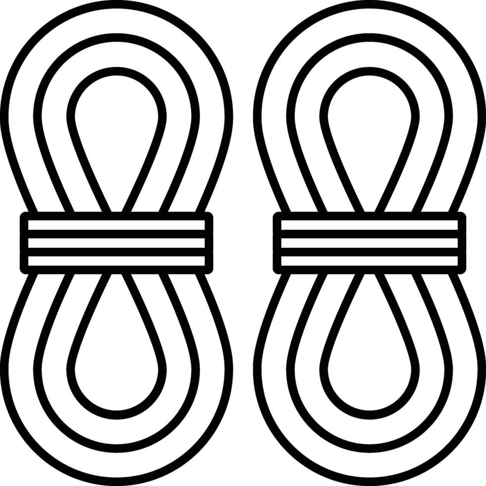 Rope Line Icon Design vector
