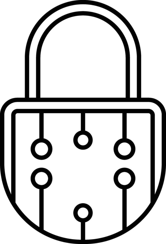 Encryption Line Icon Design vector