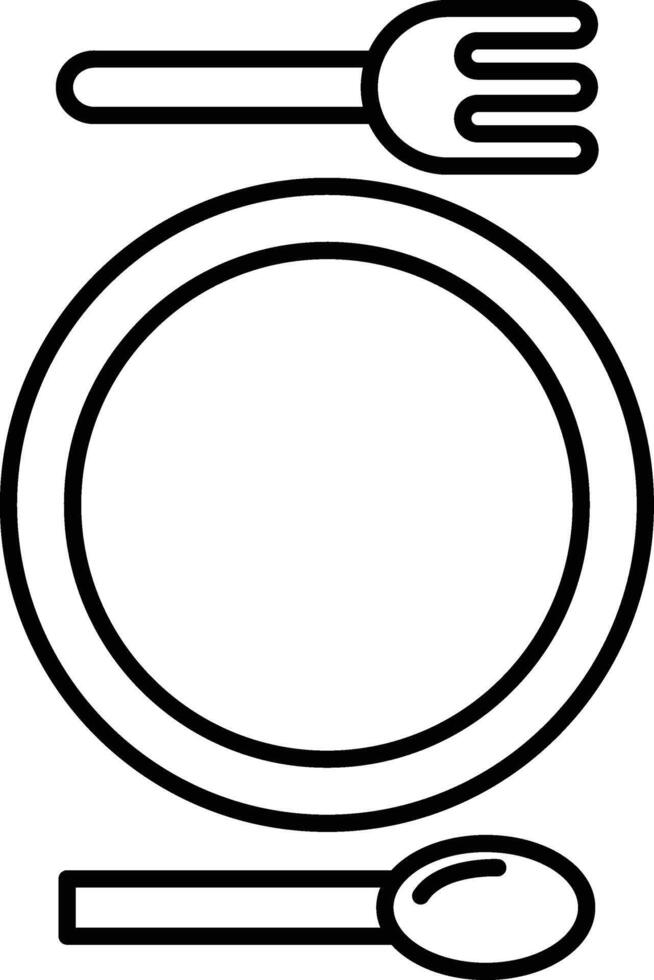 Canteen Line Icon Design vector
