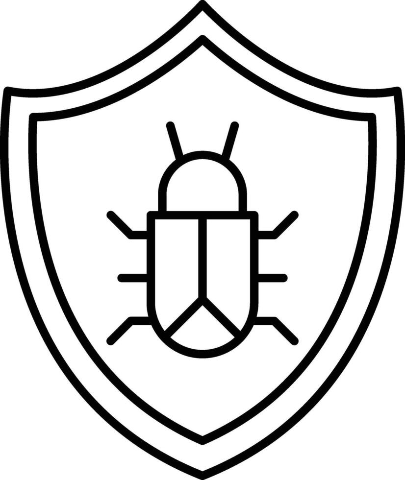 Malware Protection Line Icon Design vector
