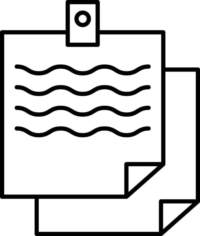 Quick Notes Line Icon Design vector