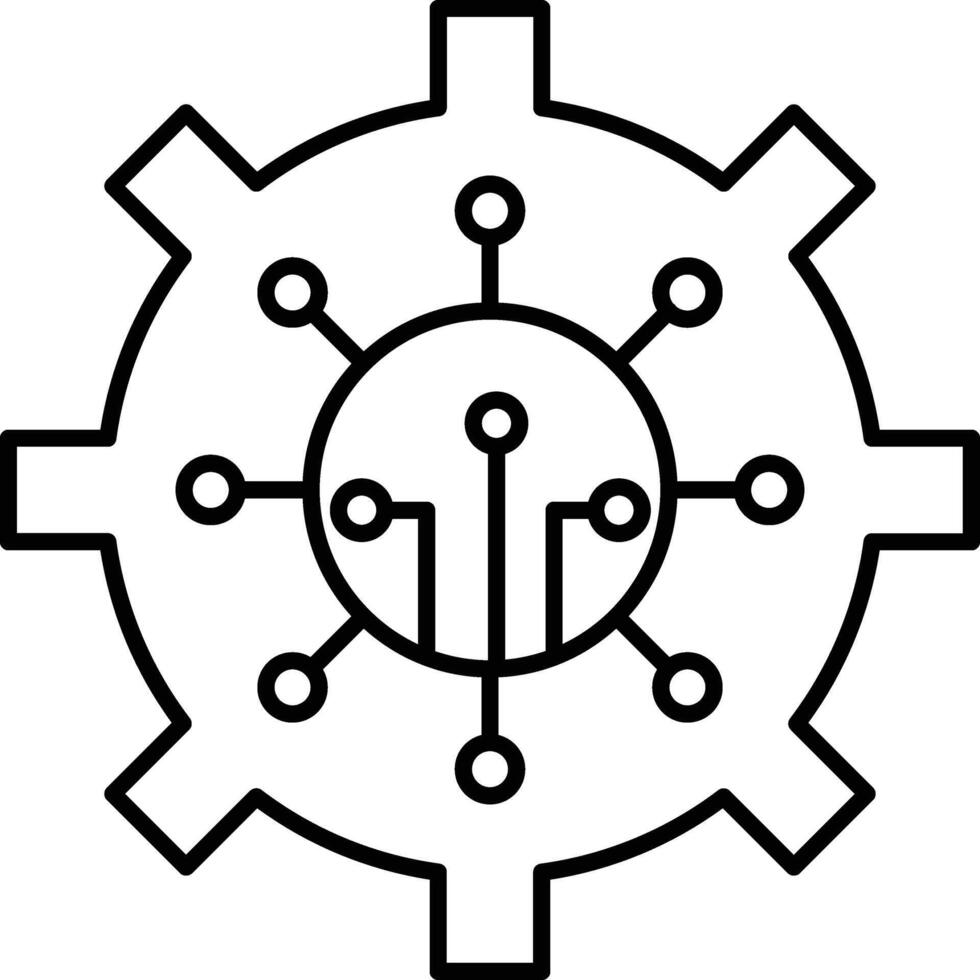 Digital Infrastructure Line Icon Design vector