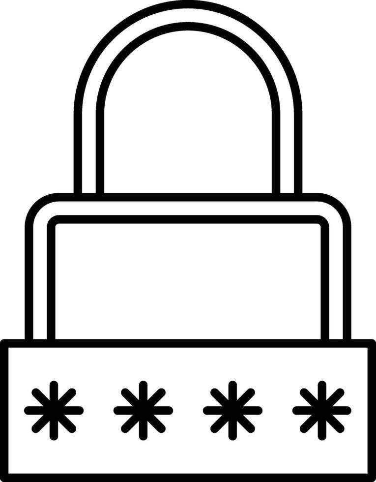 Password Manager Line Icon Design vector