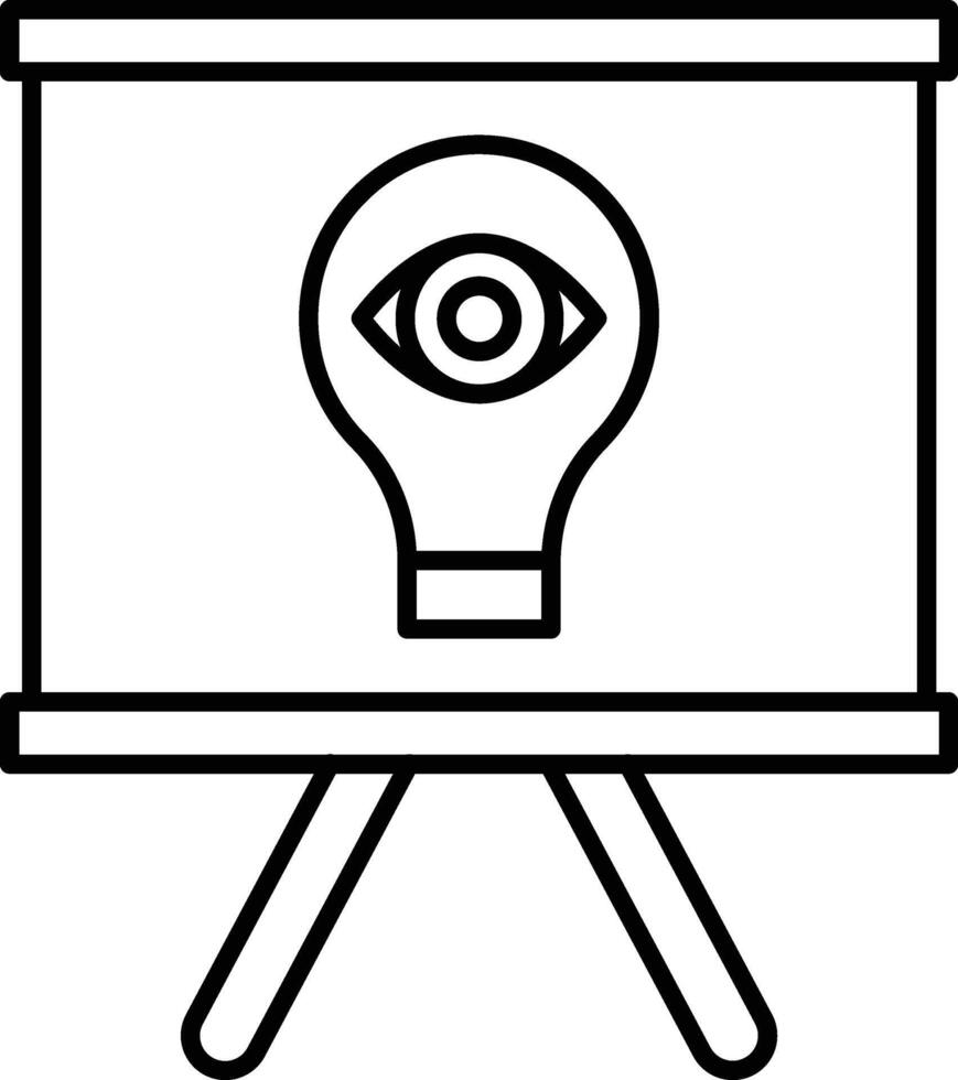 Vision Board Line Icon Design vector