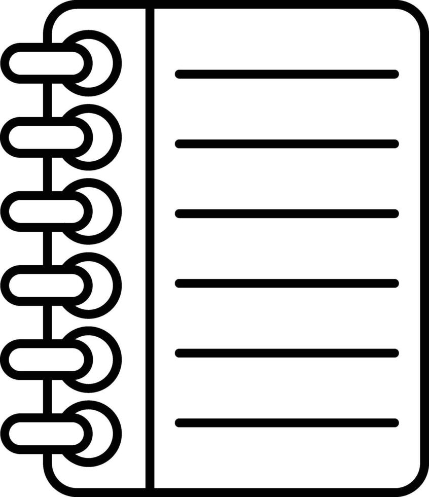 Notepad Line Icon Design vector