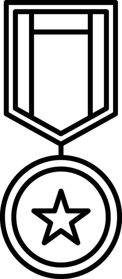 Leadership Medal Line Icon Design vector