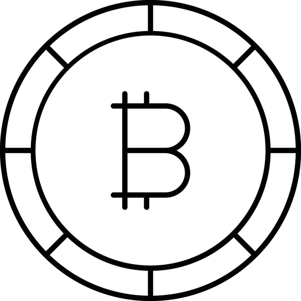 Bitcoin Line Icon Design vector