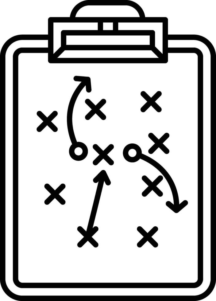 Strategy Planning Line Icon Design vector