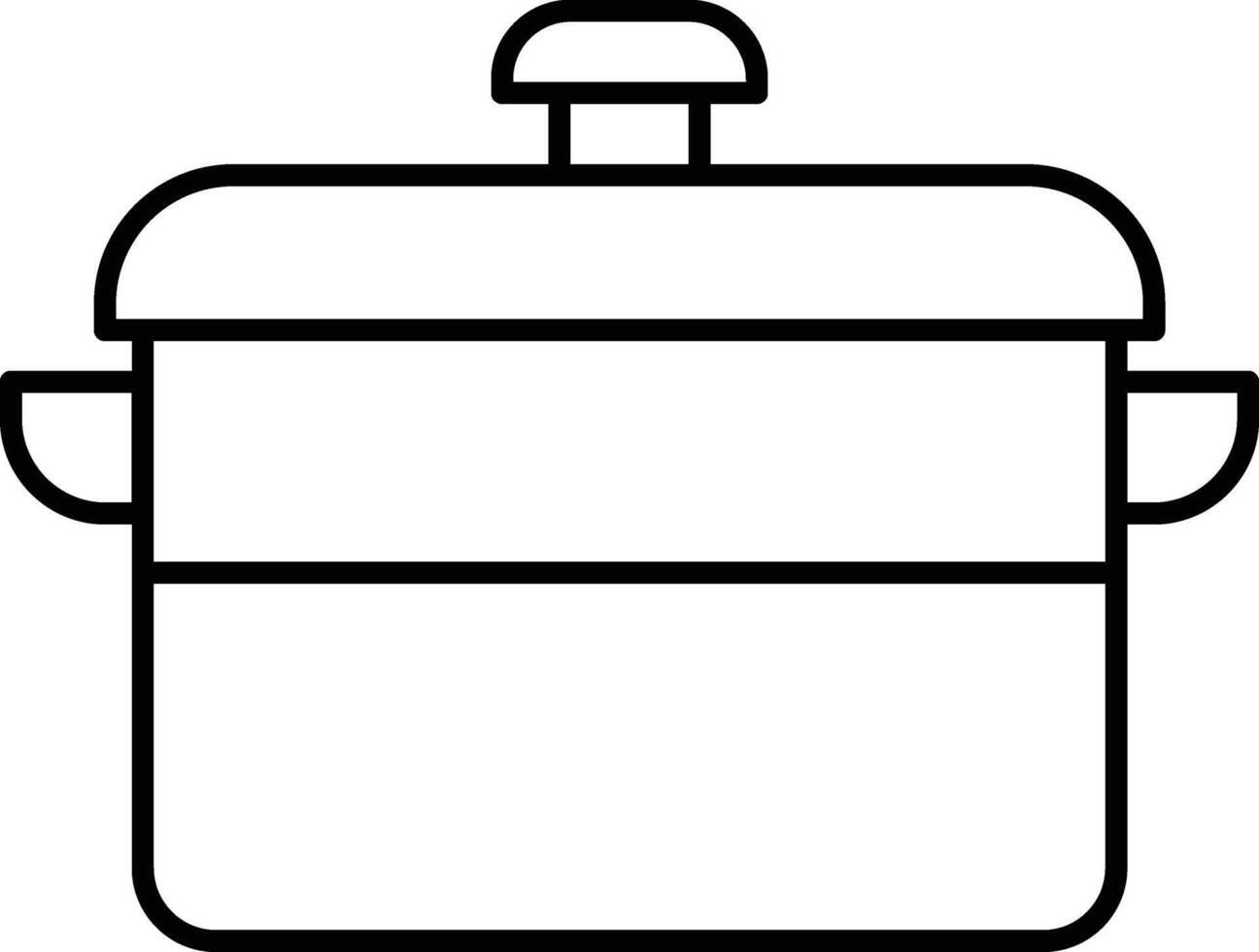 Cooking Pot Line Icon Design vector