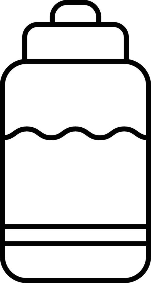 Water Bottle Line Icon Design vector