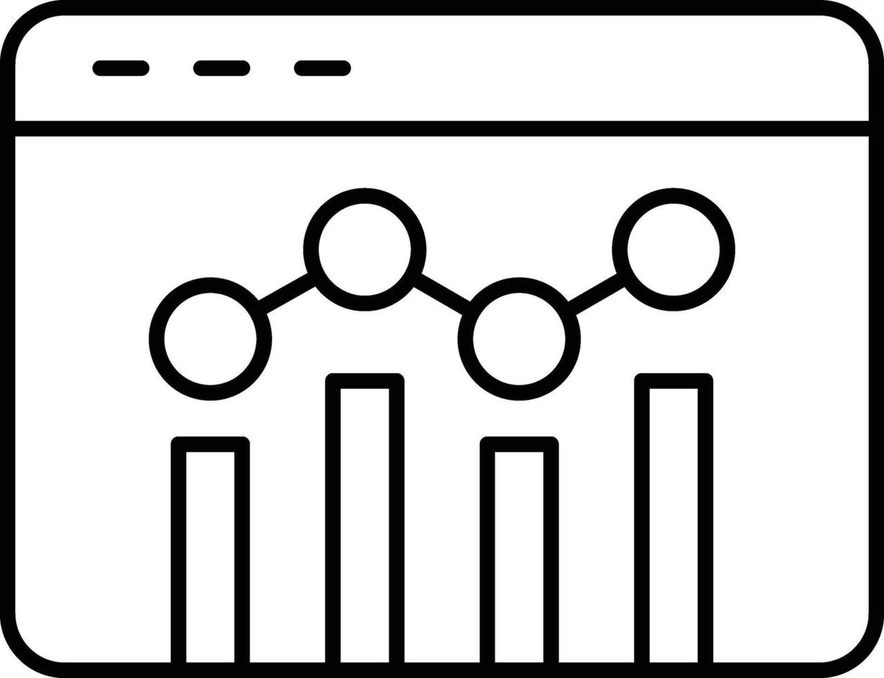 Data Analytics Line Icon Design vector