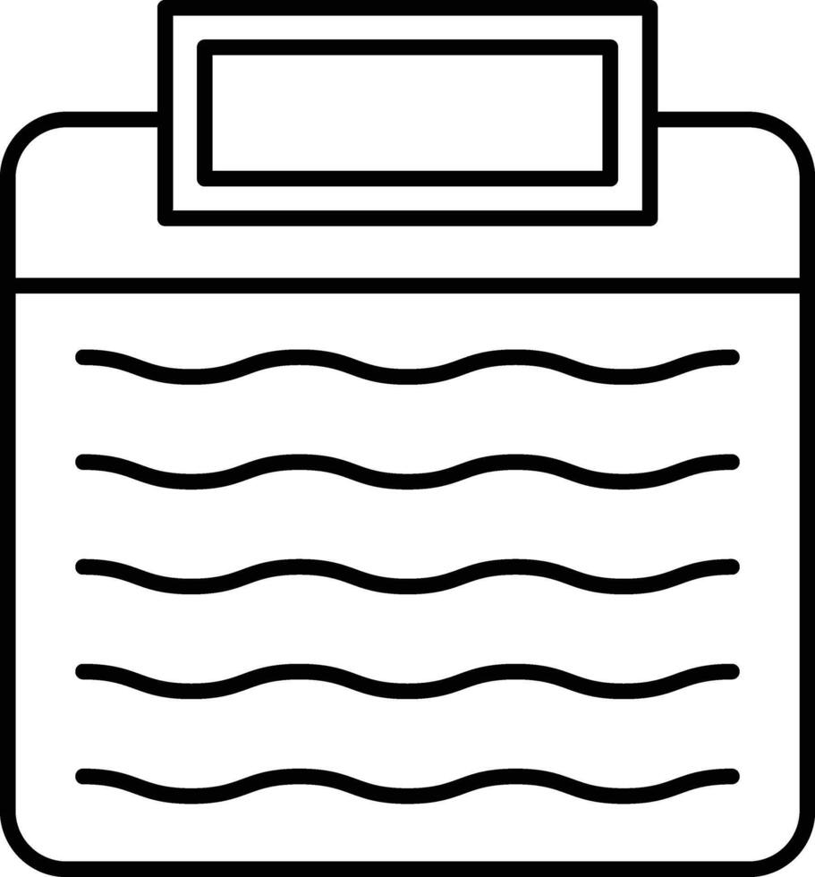 Note Paper Line Icon Design vector