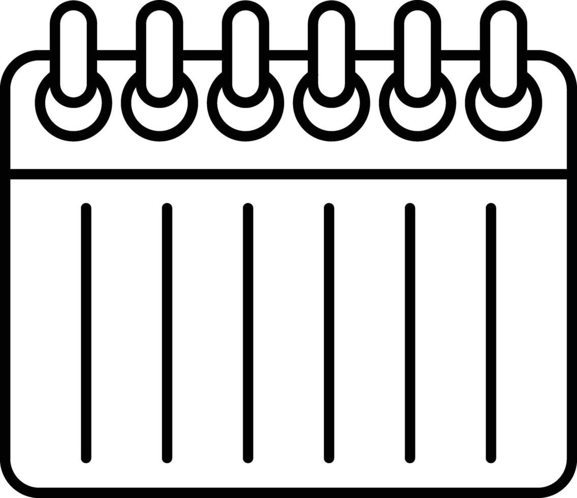 Notebook Line Icon Design vector