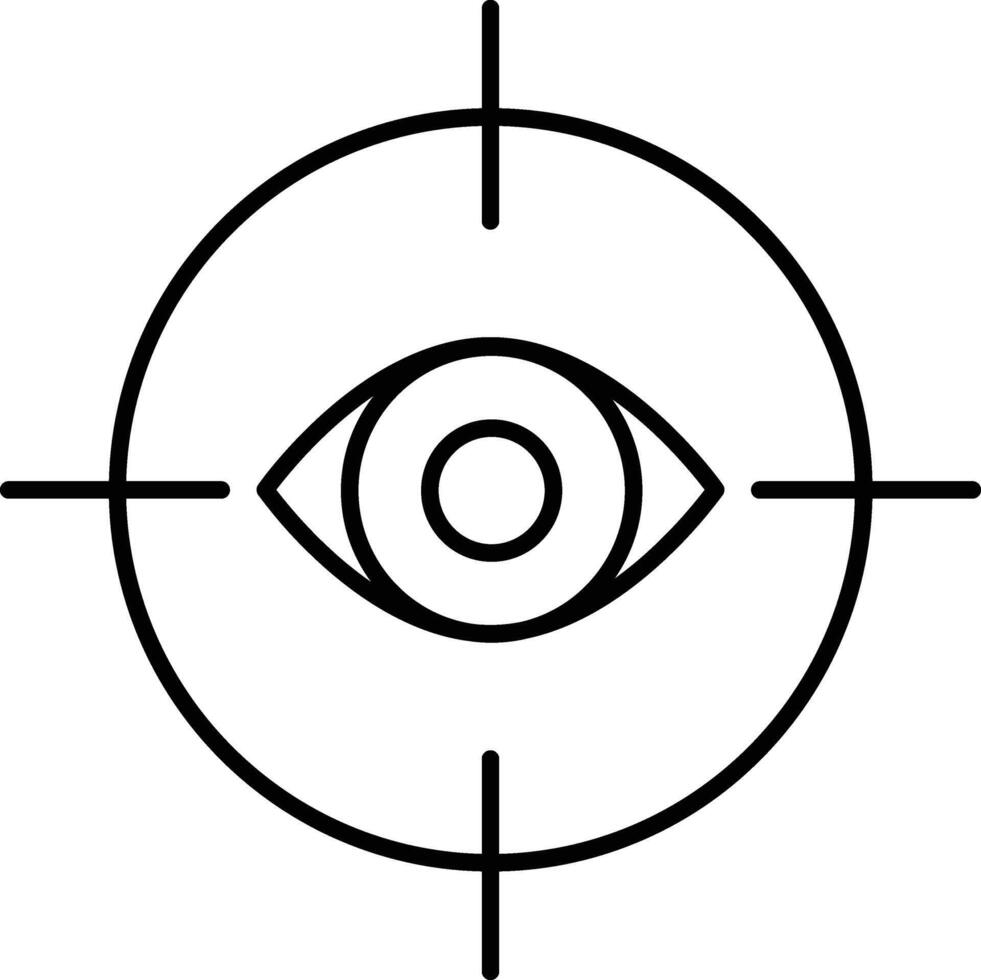Vision Path Line Icon Design vector