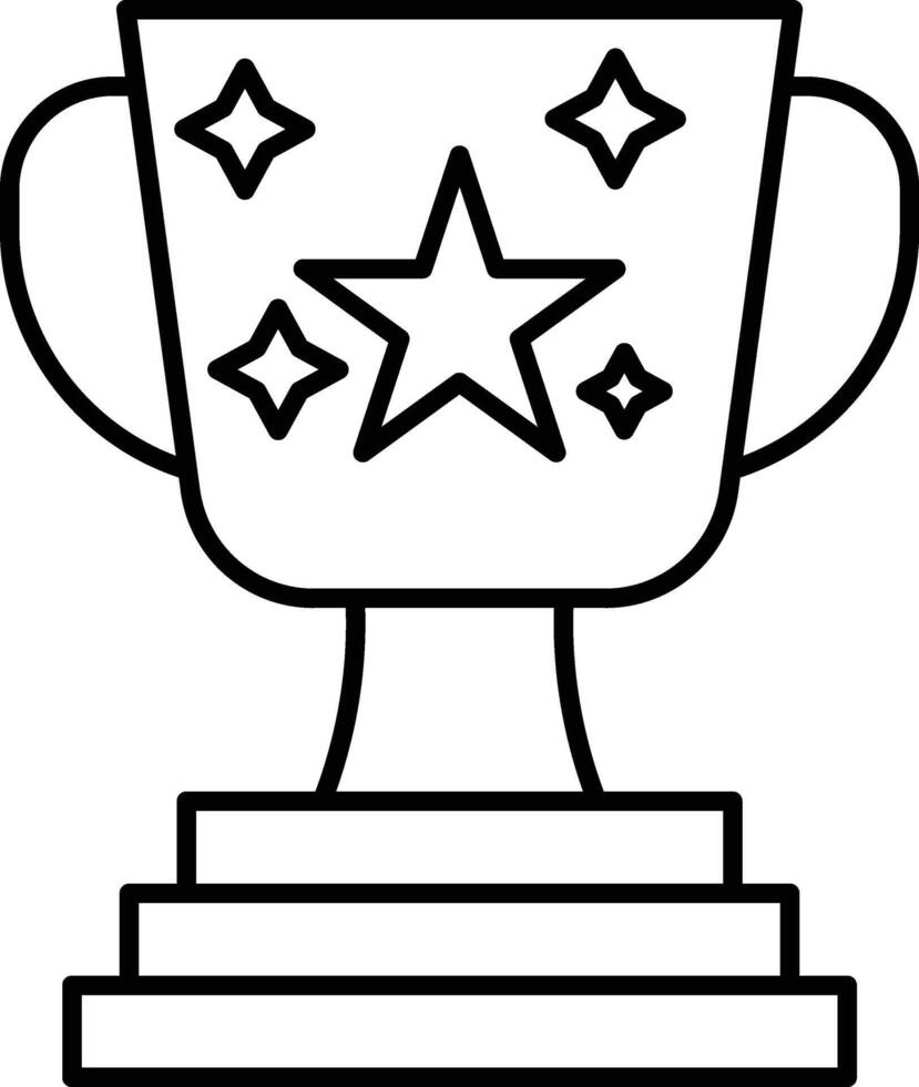 Success Trophy Line Icon Design vector