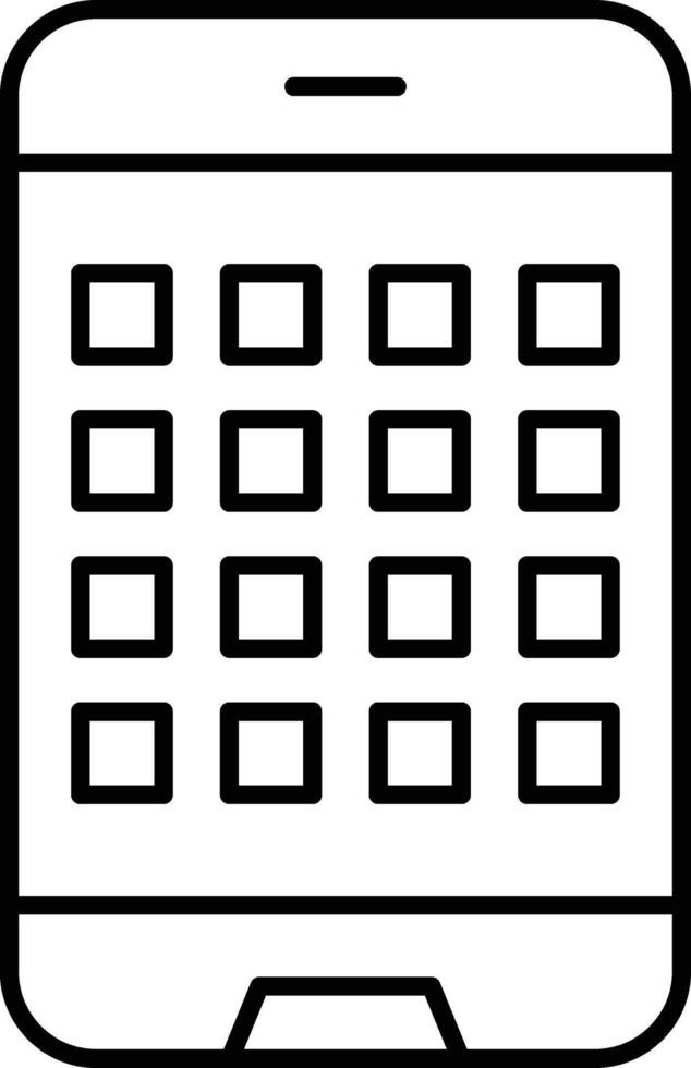 Mobile App Line Icon Design vector