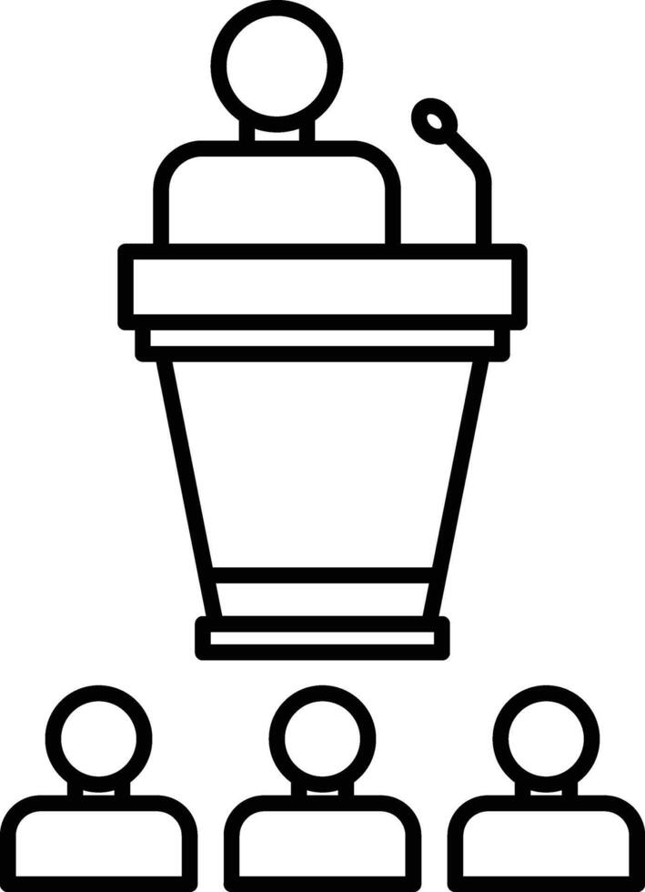 Leadership Skills Line Icon Design vector