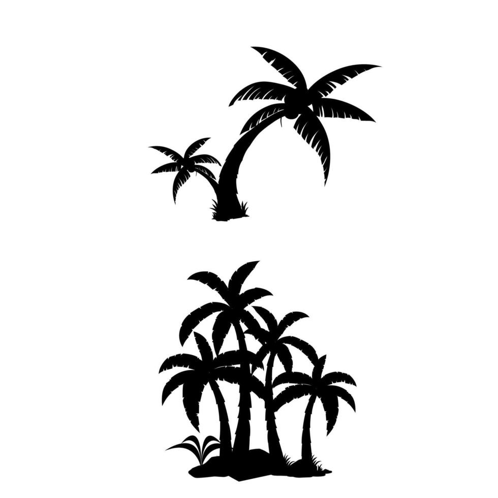 new tree silhouette bundle vector