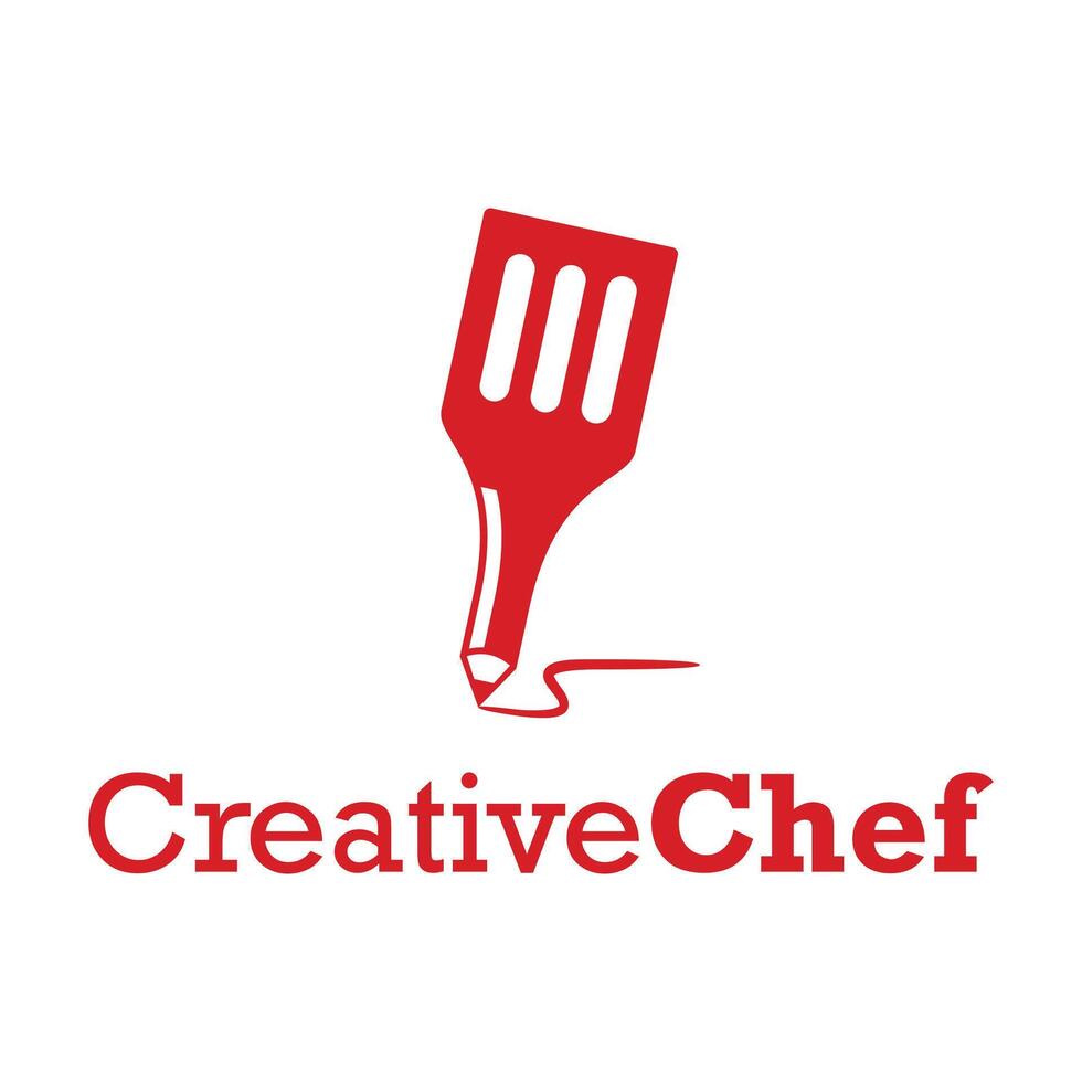 creative chef flat minimalist logo design vector