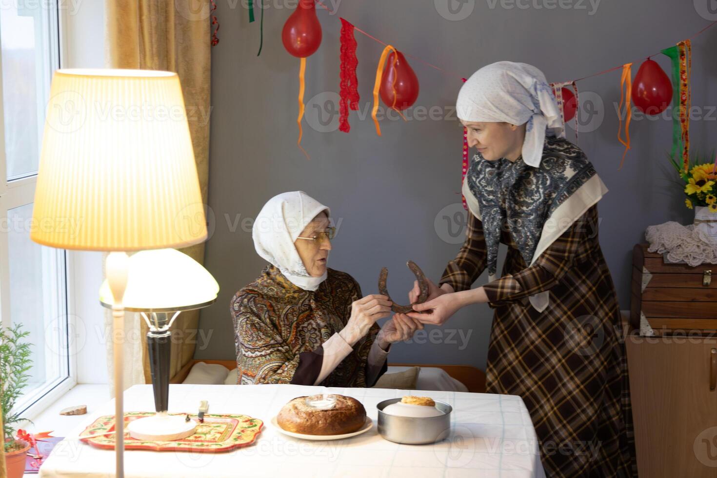 A woman wearing a headscarf photo