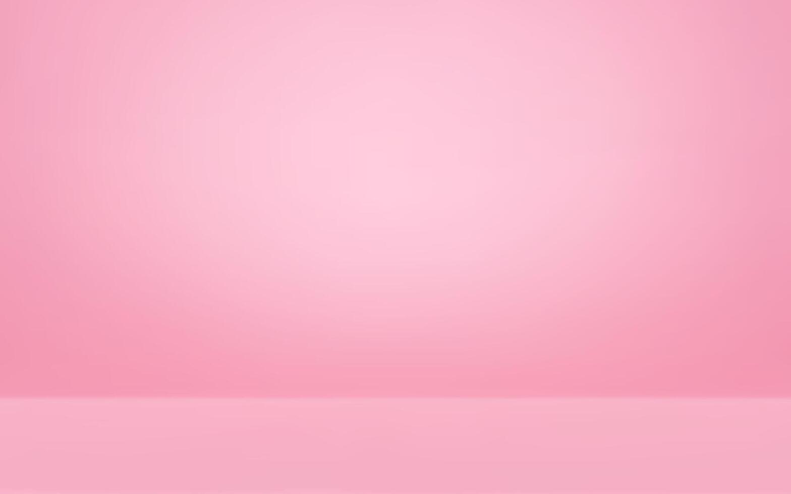 Pink empty studio background with soft gradient lighting. 3d render minimalist backdrop surface vector
