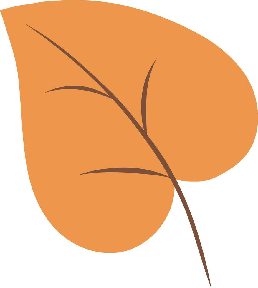 Golden heart shaped leaves leaves Leaf for the Holiday Season Autumn Gratitude Simple vector
