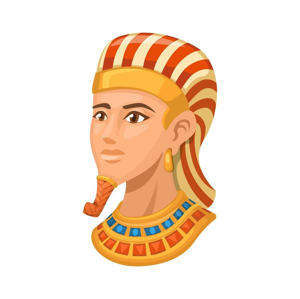 Egyptian Man Head Character Illustration vector