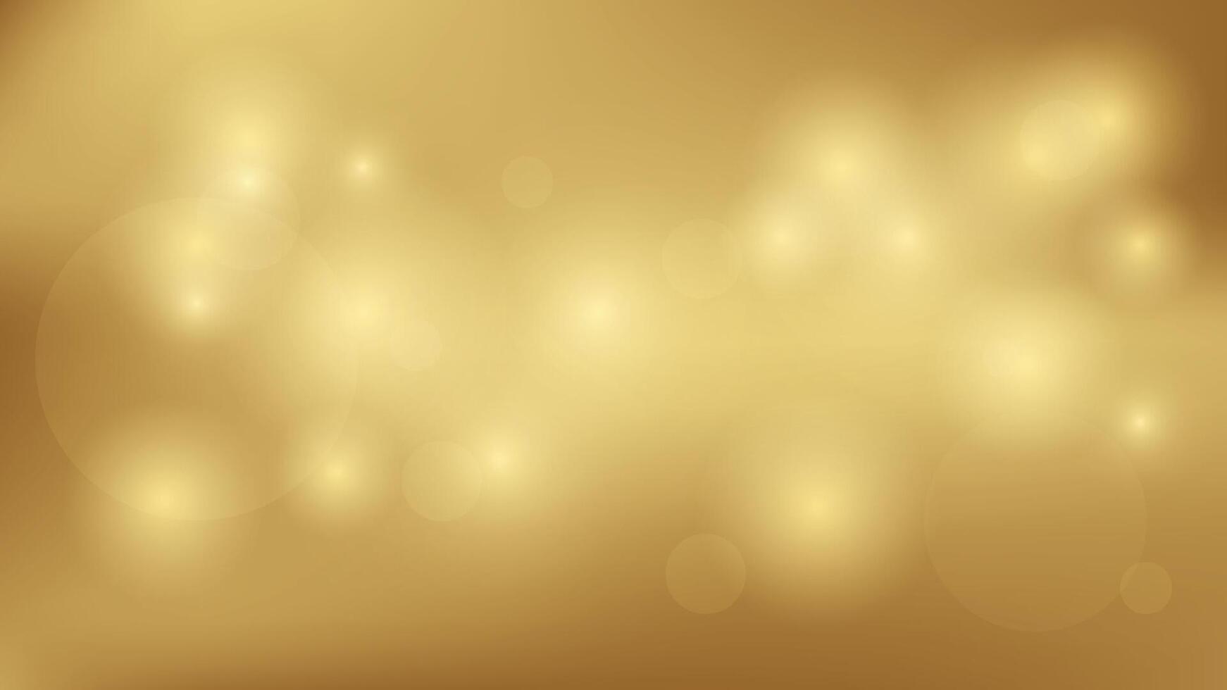 Gold abstract gradient background with bokeh light pattern. illustration. vector