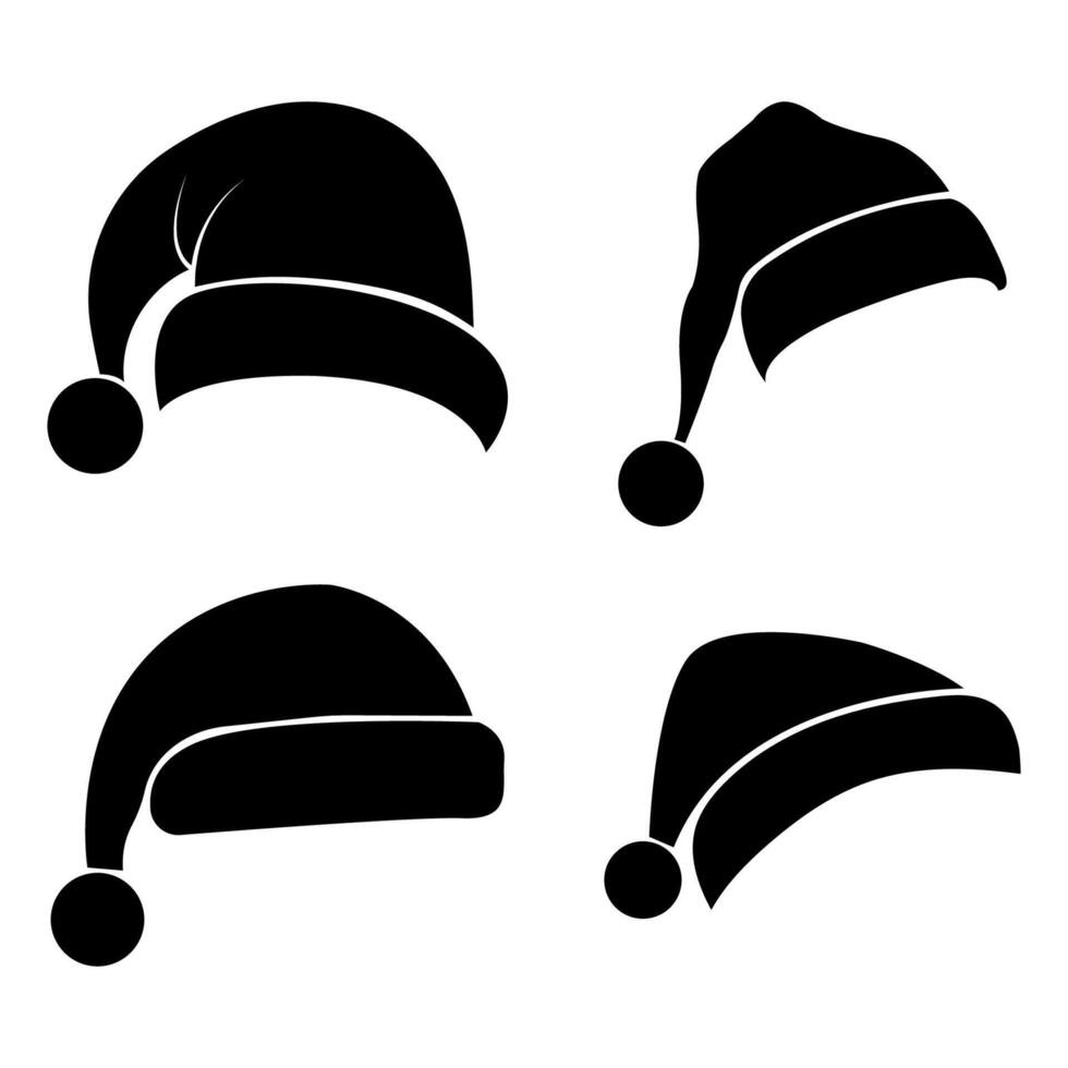 Santa hat icon isolated on white background vector