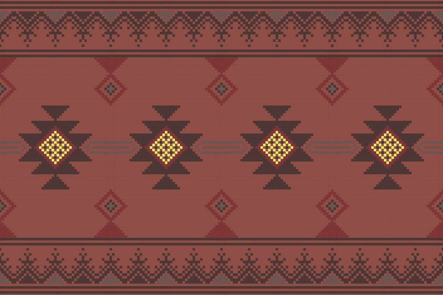 North African styled pixelated seamless pattern for wallpaper, fabric, carpet, print vector