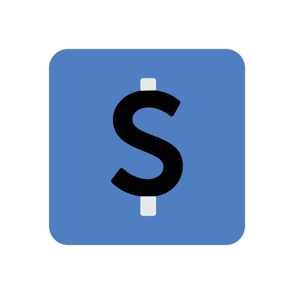 colorful flat icon design for USD dollar currency mobile application vector