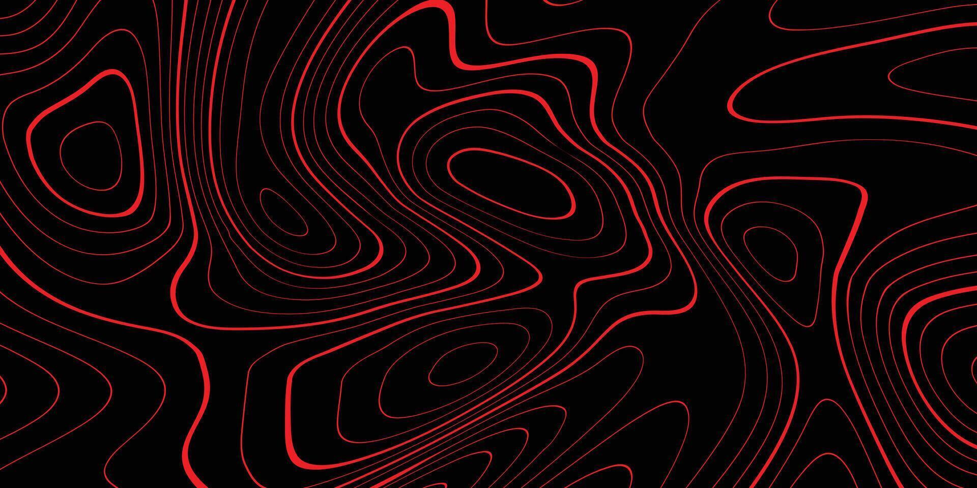 red wavy lines background vector