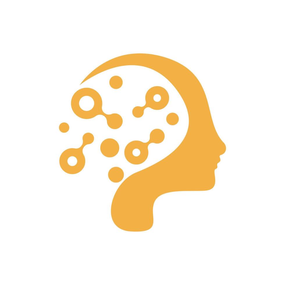 Neuron logo design template flat icon vector