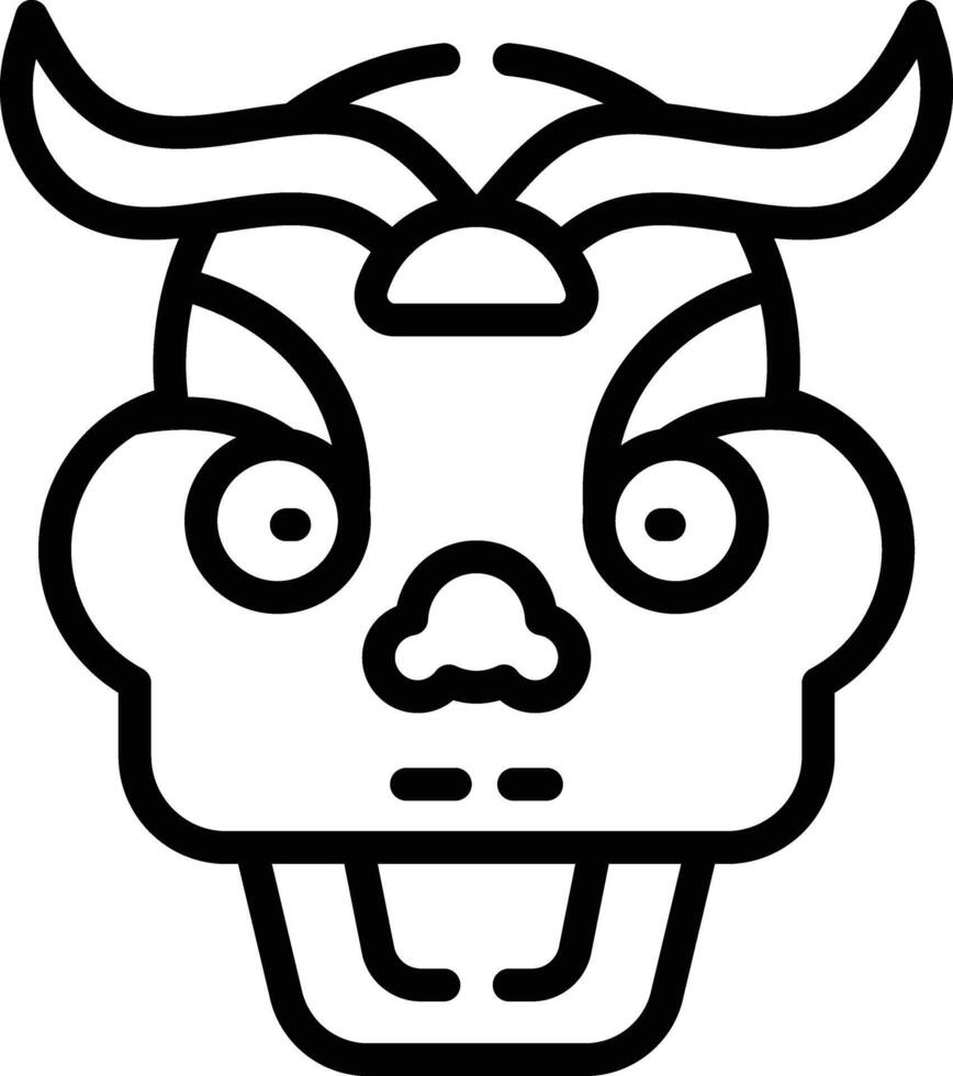 Central to the Dragon Dance, symbolizing power and good fortune. vector