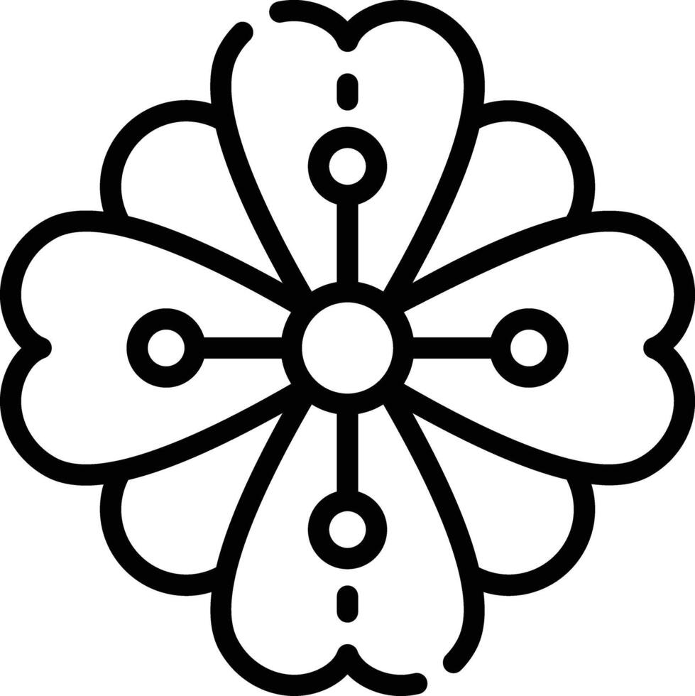 Plum blossoms symbolize hope and renewal for the coming year. vector