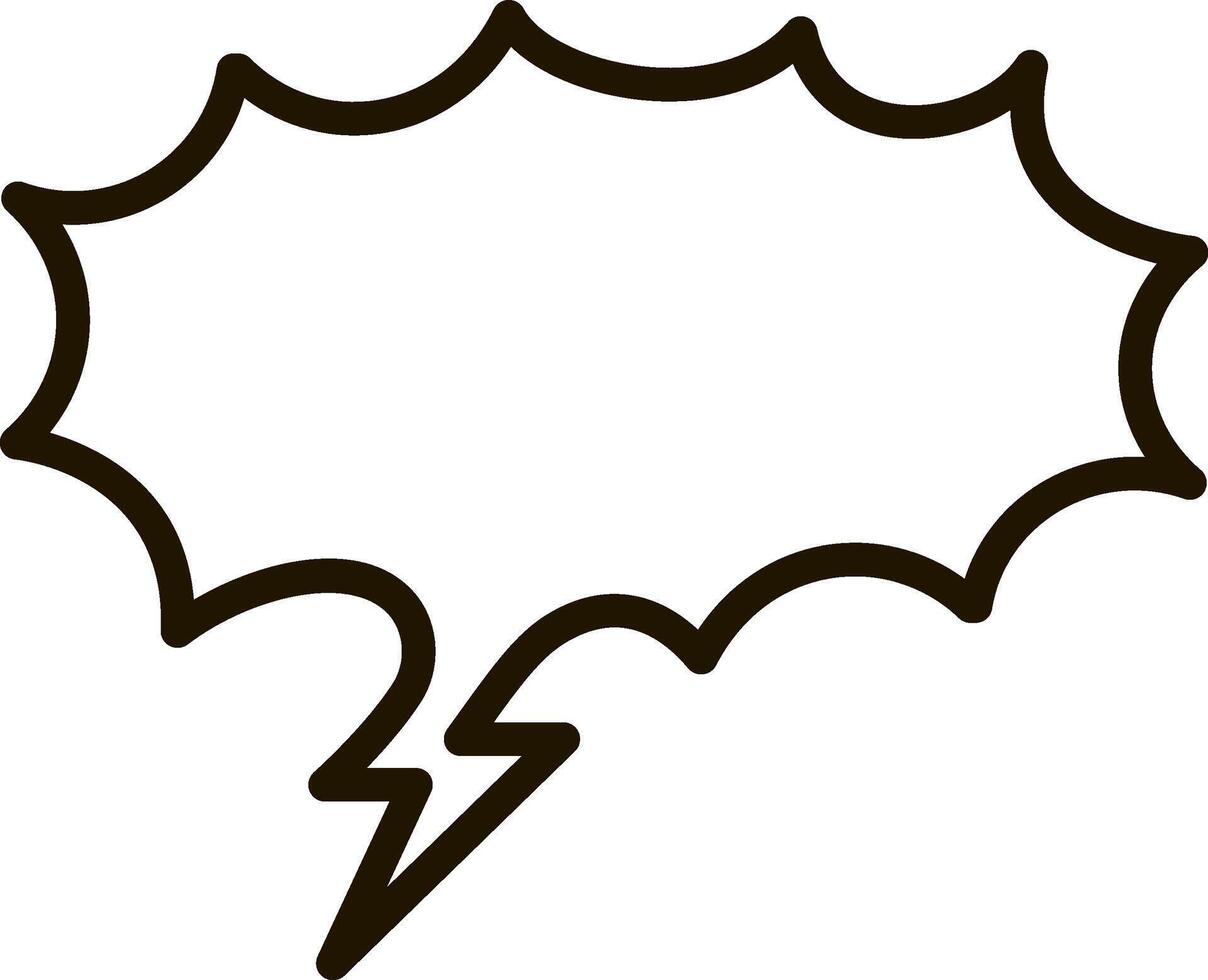 Jagged speech bubble with a lightning bolt tail adds a dynamic and energetic feel to communication, conveying excitement, urgency, or a powerful message vector