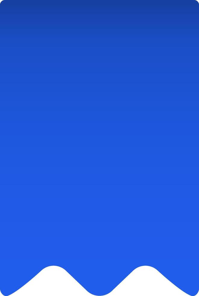 Blue gradient background featuring a wavy white border at the bottom, creating a modern and minimalist design suitable for various projects vector