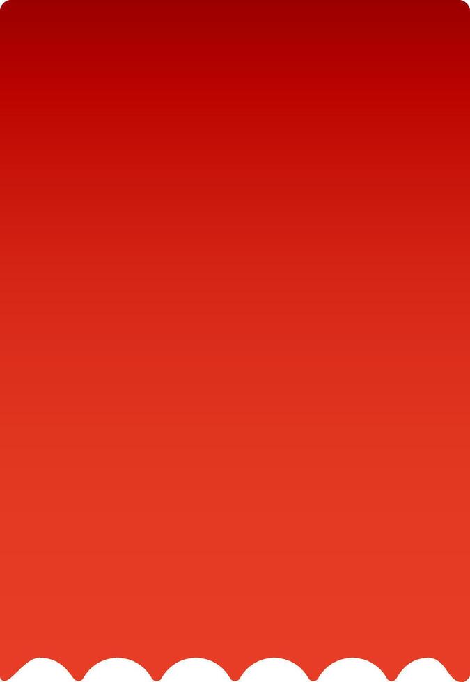 Simple yet evocative design featuring a vibrant red gradient background with a contrasting white scalloped border, suggestive of clouds, rolling hills, or a decorative edge vector