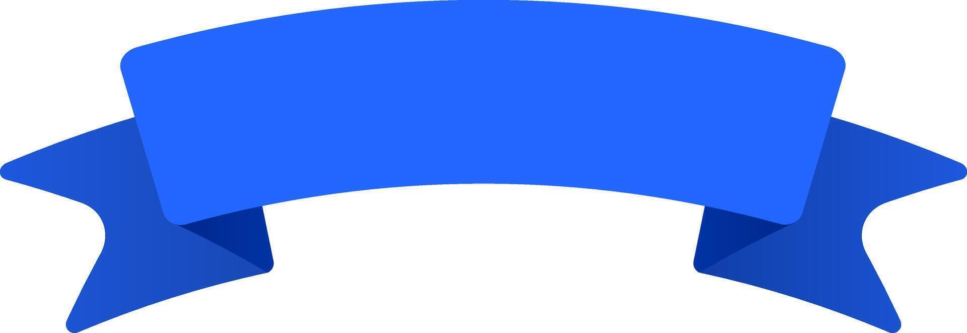 Featuring a simple blue ribbon banner with ample copy space, curving gracefully across the frame, ideal for promotional messaging and creative design elements vector