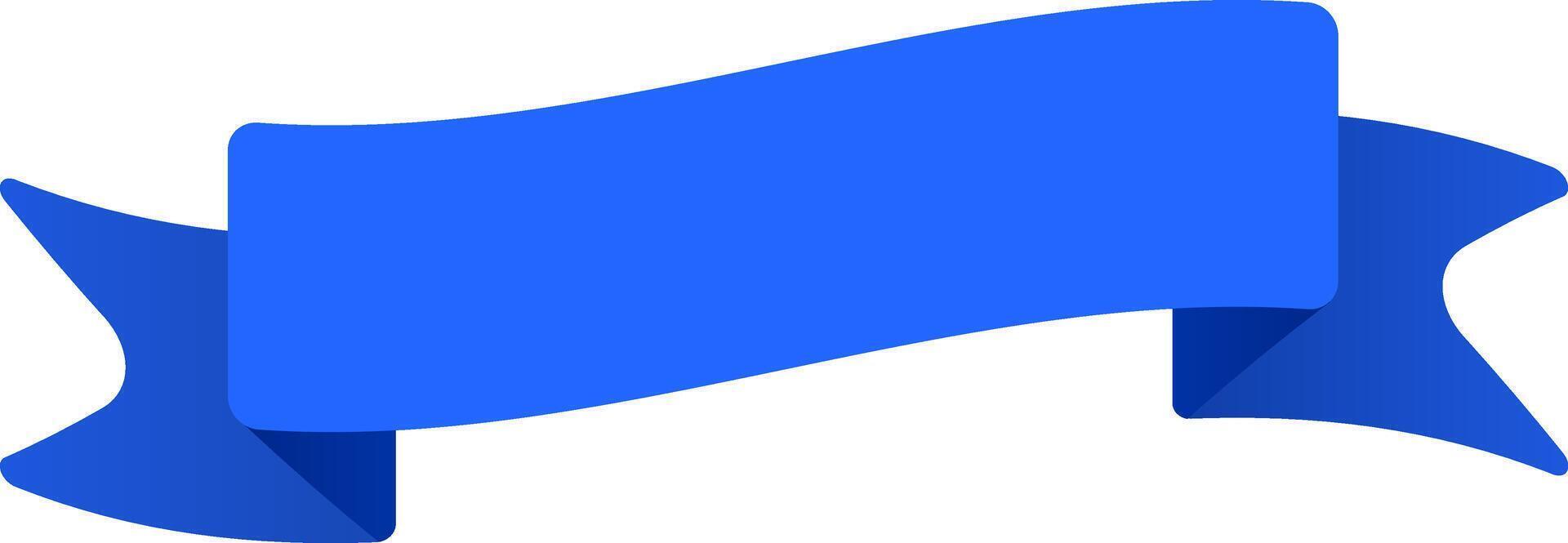 Wavy blue ribbon floating on white background, perfect for representing awards, achievements, celebrations, or adding a touch of elegance and distinction to designs vector