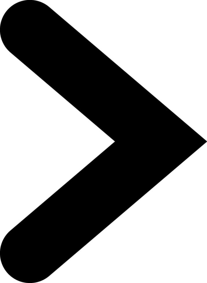 Simple black arrow pointing right against a clean white background, symbolizing direction, guidance, and progress while conveying a sense of movement and forward thinking vector