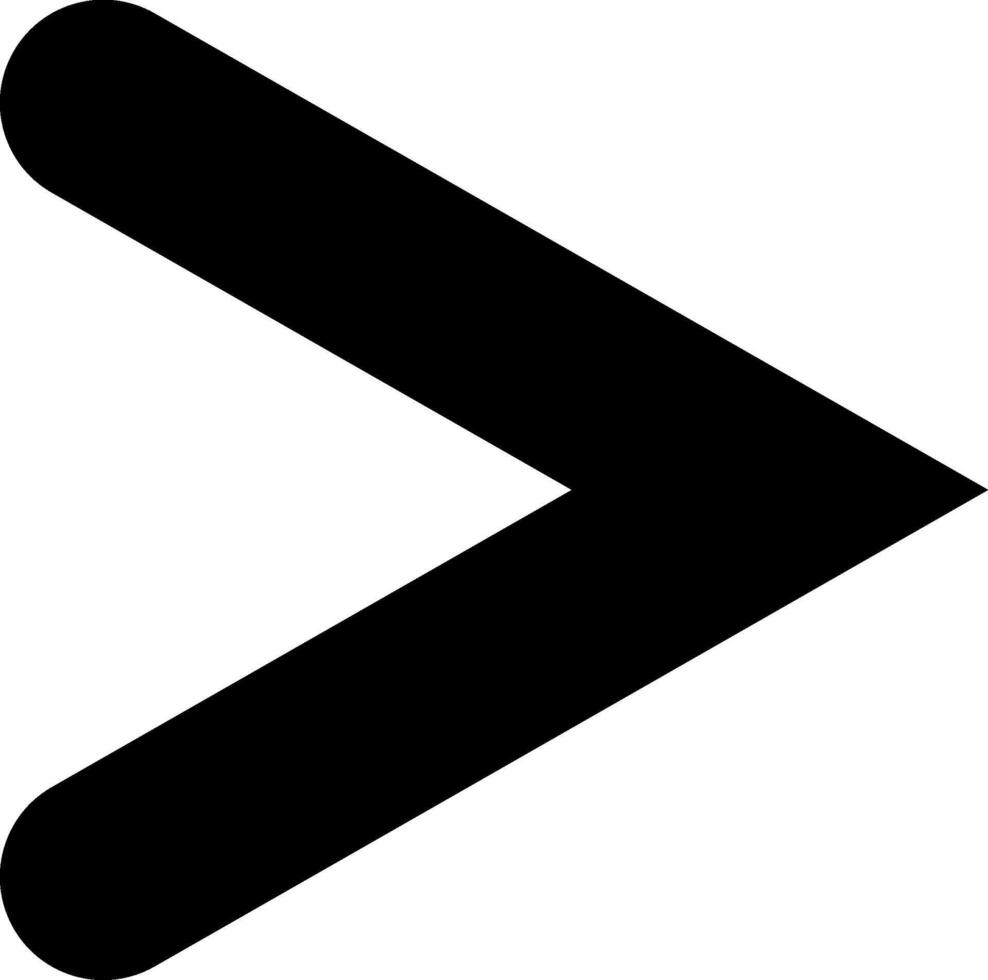 Simple black arrow pointing right, isolated against a clean white background, representing direction, progress, and forward movement in a modern and minimalistic design vector