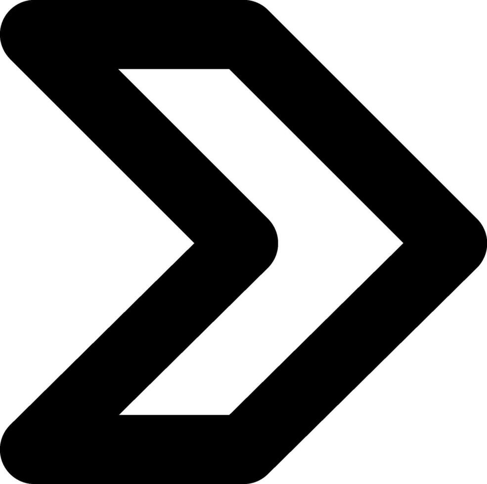 Bold black arrow pointing right, representing forward movement and progress, set against a clean white background, creating a modern and minimalistic design element vector