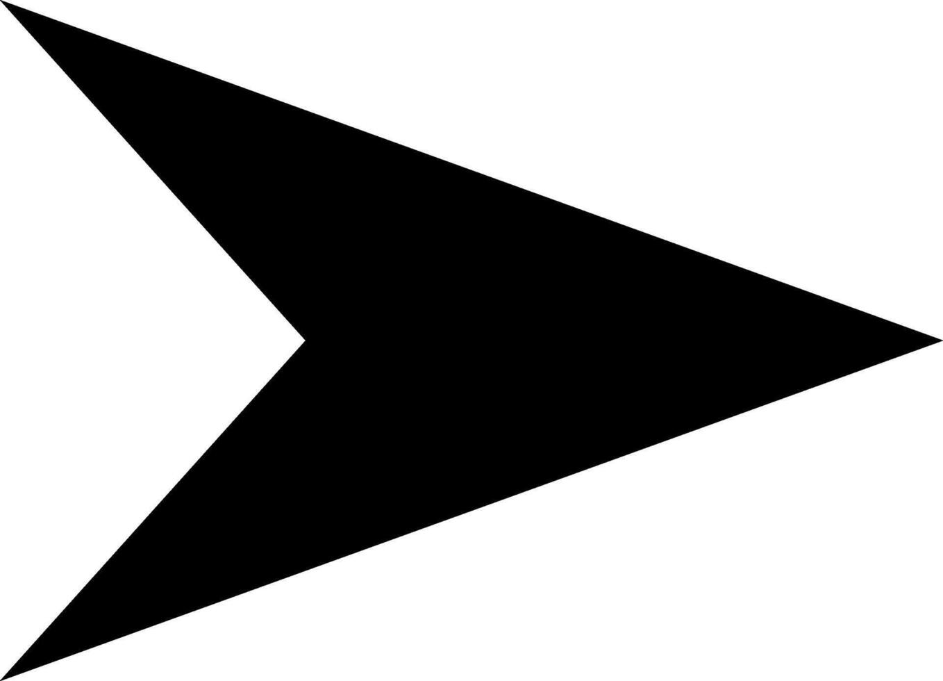 Simple black arrow pointing to the right on a clean white background, ideal for indicating direction, movement, or progress in various projects vector